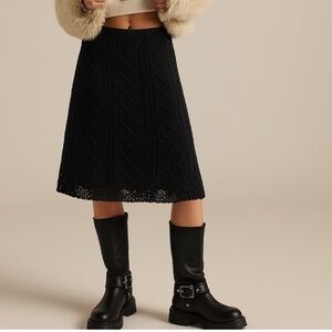 VTG 2016 Crochet midi skirt flowy vintage skirt #newyorkstreet festival fairy  L